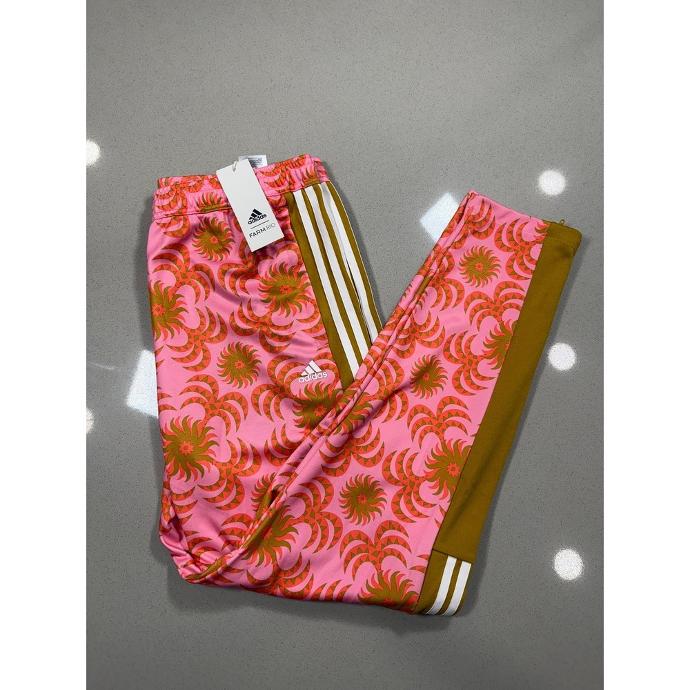 Adidas x Farm Rio Tiro Track Pants Pink Gold Floral IQ4493 Womens Large NWT